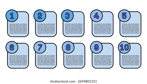 Top 10 rank template with Top 3 're highlights.