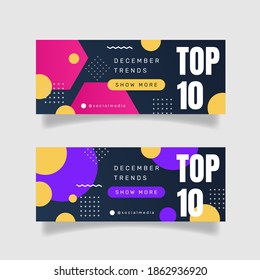 Top 10 rating banners template. - Vector.
