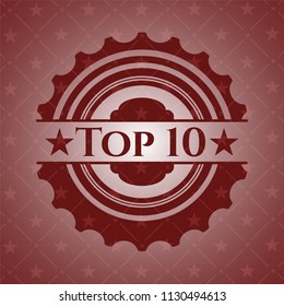 Top 10 red emblem. Vintage.