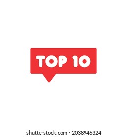 top 10 ribbon. top 10 isolated sign. top 10 banner	