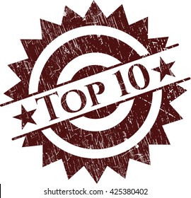 Top 10 rubber stamp with grunge texture