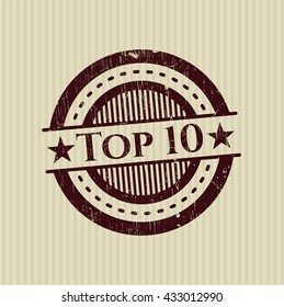 Top 10 rubber stamp with grunge texture