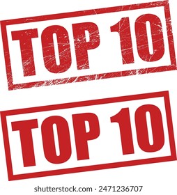 Top 10 stamp, seal vector design