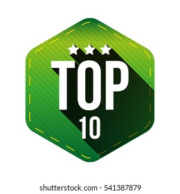 Top 10 -  Ten vector hexagon patch