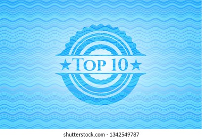 Top 10 water wave emblem.