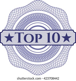 Los 10 mejores escritos dentro de una rosette estilo dinero