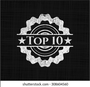 Top 10 written on a blackboard