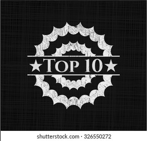 Top 10 written on a blackboard