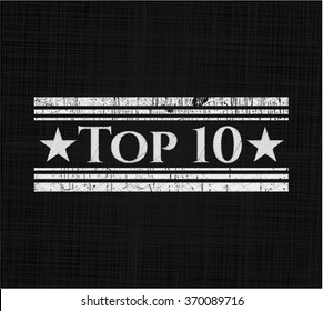 Top 10 written on a blackboard