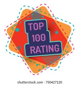 Top 100 rating. Vector color banner quality. Background