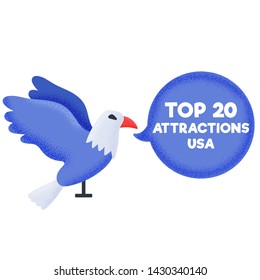 Top 20 attractions USA symbol of america bald eagle rating