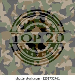 Top 20 camouflaged emblem