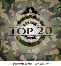 Top 20 camouflaged emblem