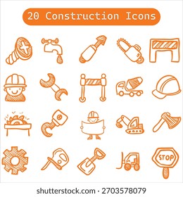 Top 20 iconos de construcción