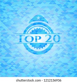 Top 20 light blue mosaic emblem