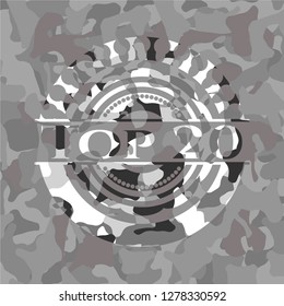 Top 20 on grey camouflage pattern