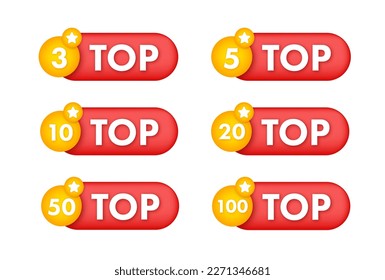 Top 3, 5, 10, 20, 50, 100 rating chart. Best in the ranking.