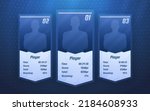 Top 3 players score screen. Game ranking holographic pedestal. Winners virtual board with statistics. Best players of all time. Hall of fame. Eps10 vector