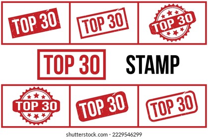 Top 30 Gummistempel-Set-Vektorgrafik
