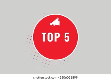 Botón 5 superior. Burbuja de voz, etiqueta de cartel 5 superior