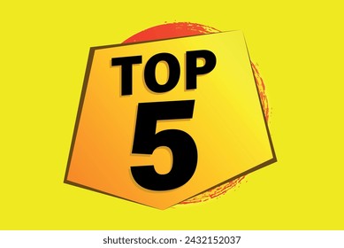 top 5 poster banner graphic design icon logo sign symbol social media website coupon

