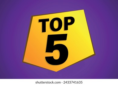 top 5 poster banner graphic design icon logo sign symbol social media website coupon

