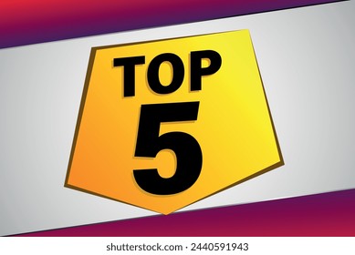 top 5 poster banner graphic design icon logo sign symbol social media website coupon

