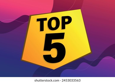 top 5 poster banner graphic design icon logo sign symbol social media website coupon

