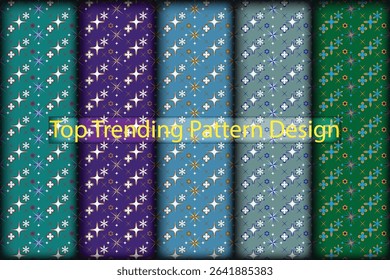 Top 5 trending high quality geometric seamless pattern design collection for fabric, wallpapers, packaging, modern art and digital backgrounds