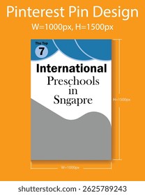 The Top 7 international Preschools. Design Editable Vectoe File