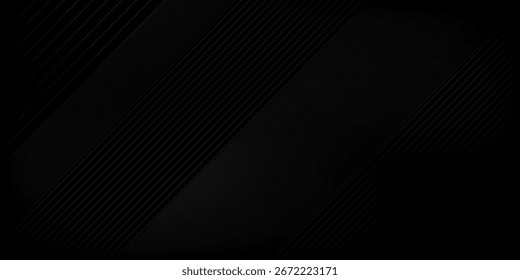 Diseño de fondo abstracto superior. Moderno patrón de línea ondulada (curvas guilloché) en colores monocromos. Textura de la raya de Premium para el Anuncio, telón de fondo del negocio. Arte moderno de Vector Horizontal oscuro