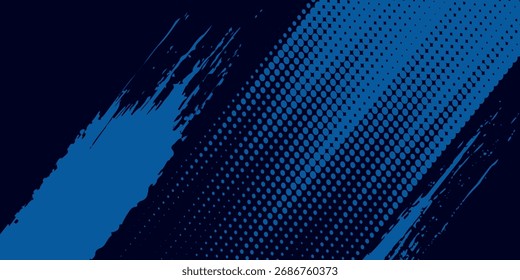 Fondo azul abstracto superior con líneas geométricas brillantes. Diseño de forma hexagonal degradado azul moderno