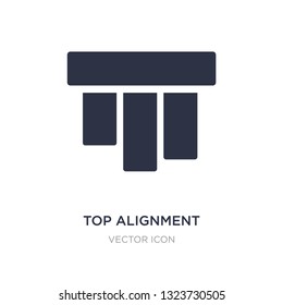top alignment icon on white background. Simple element illustration from UI concept. top alignment sign icon symbol design.