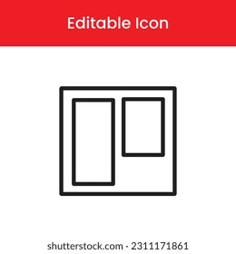 Top alignment icon, Top alignment outline icon, Top alignment vector icon