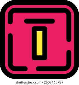 Top alignment Line vector Icon Design