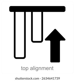 top alignment vector icon concept design