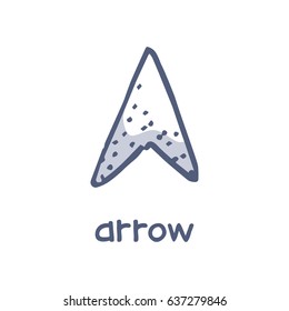 top arrow doodle icon