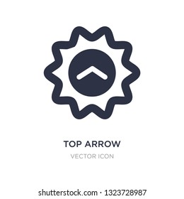 top arrow icon on white background. Simple element illustration from UI concept. top arrow sign icon symbol design.