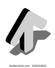top up arrow icon symbol isometric - Vector