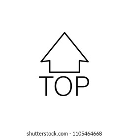 top arrow sign outline icon. Element of logistic icon for mobile concept and web apps. Thin line top arrow sign outline icon can be used for web and mobile on white background