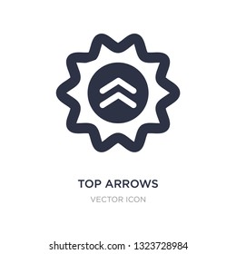 top arrows icon on white background. Simple element illustration from UI concept. top arrows sign icon symbol design.