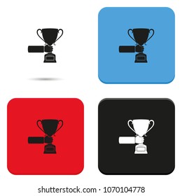 Top award flat vector icon.