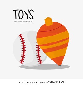 Top and baseball toy and game design