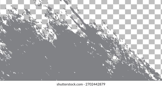 Top negro Papel blanco roto con sombra. moderno