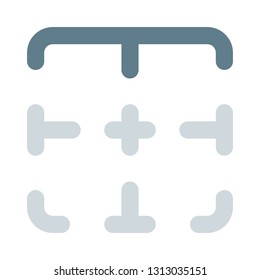 Top border at above of worksheet cell