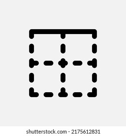 Top border icon in line style about text editor, use for website mobile app presentation