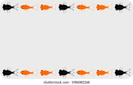 Top and bottom aligned goldfish frame