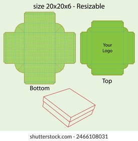 Oben und unten - Basiskasten mit Design - skalierbar - Vektorgrafik Design