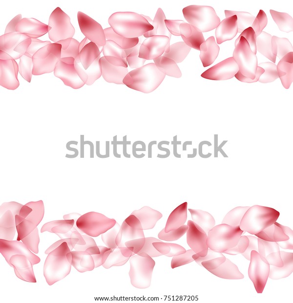Top Bottom Border Blossom Flying Petals Stock Vector Royalty Free Top Bottom Border Blossom Flying Petals Stock Vector Royalty Free