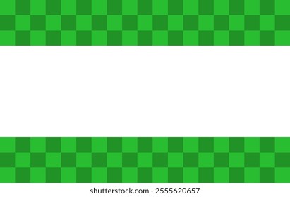 Top and bottom are checkered horizontal background in Christmas colors - green only -